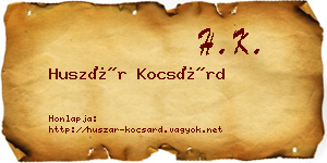Huszár Kocsárd névjegykártya